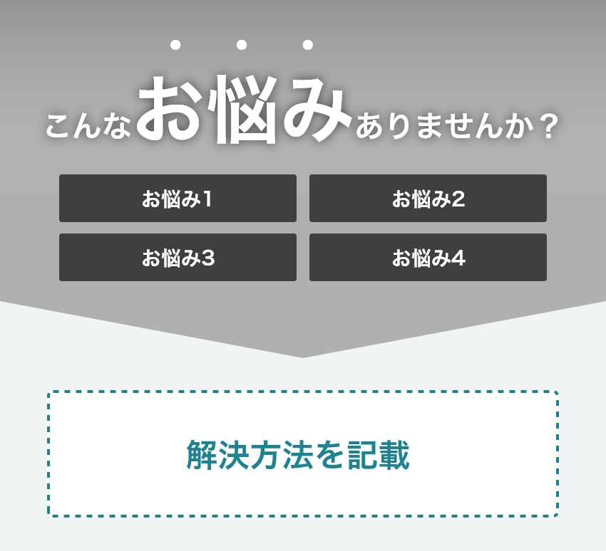 "ECサイト運用のLPのお悩み画像100％”